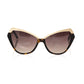 Chic Cat Eye Sunglasses with Gold Accents