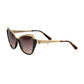 Chic Cat Eye Sunglasses with Gold Accents