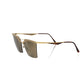 Chic Gold-Toned Clubmaster Sunglasses