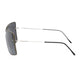 Elegant Shield Sunglasses with Gray Mirror Lens