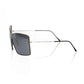 Elegant Shield Sunglasses with Gray Mirror Lens