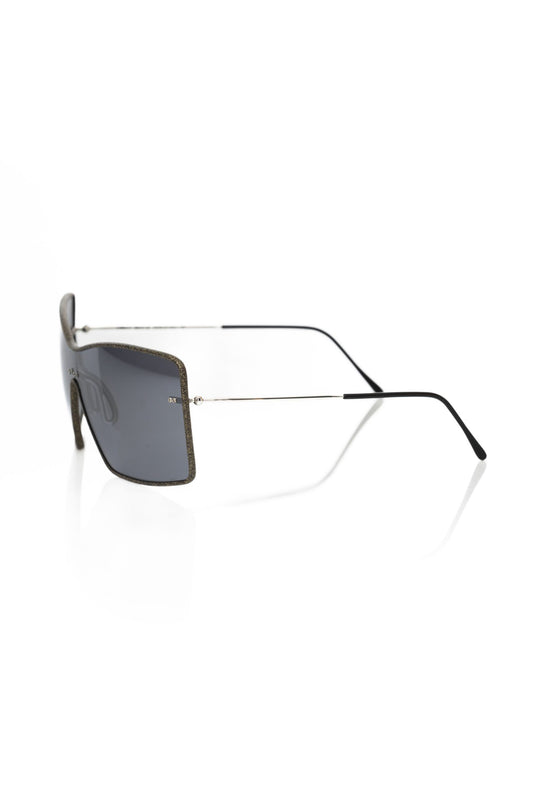 Elegant Shield Sunglasses with Gray Mirror Lens