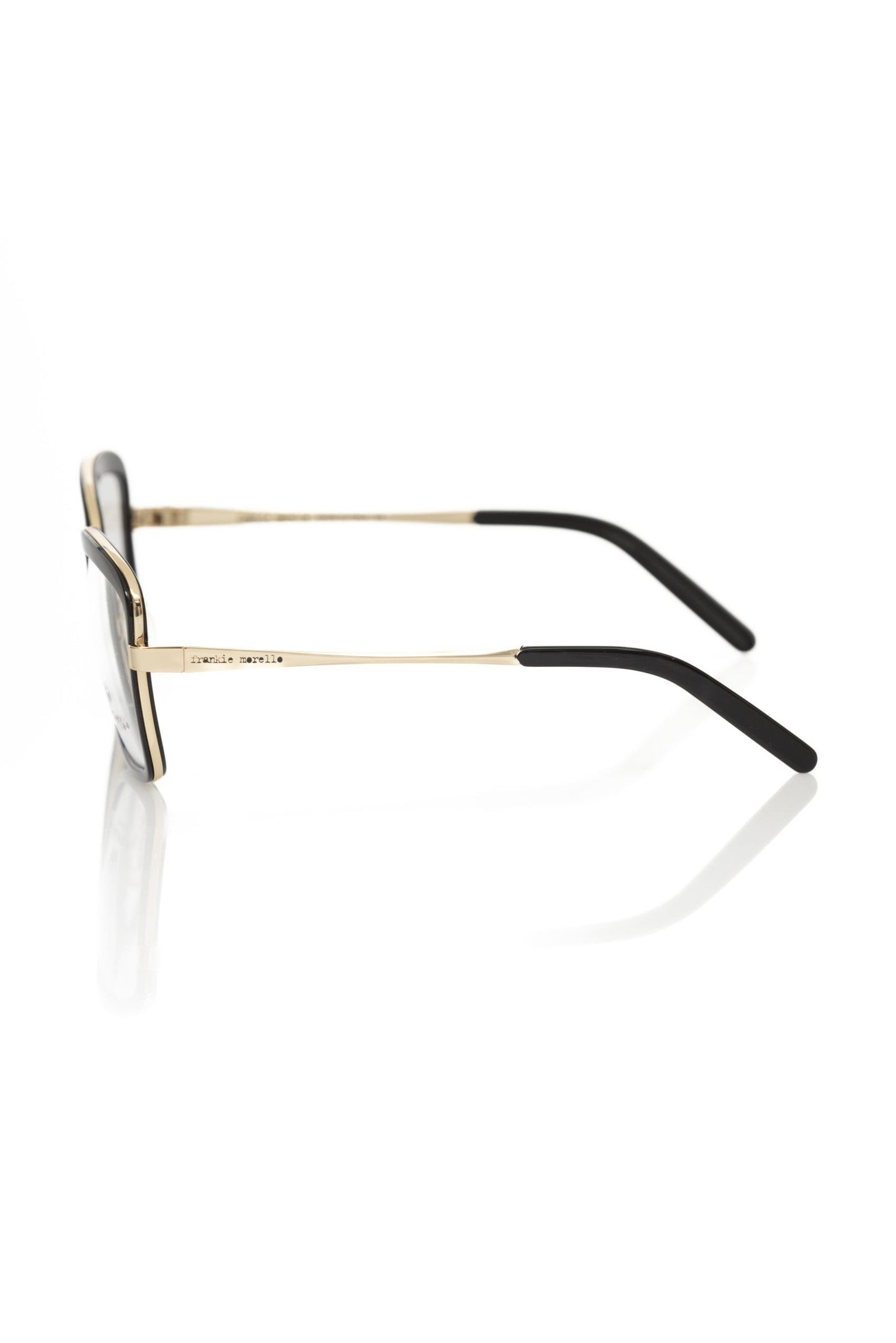 Sophisticated Square Black & Gold Eyeglasses