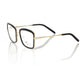 Sophisticated Square Black & Gold Eyeglasses