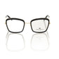 Sophisticated Square Black & Gold Eyeglasses