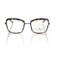 Chic Blue Havana Square Eyeglasses
