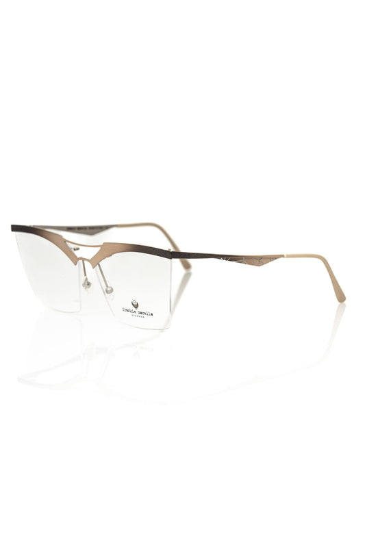 Glittering Gold Clubmaster Eyeglasses