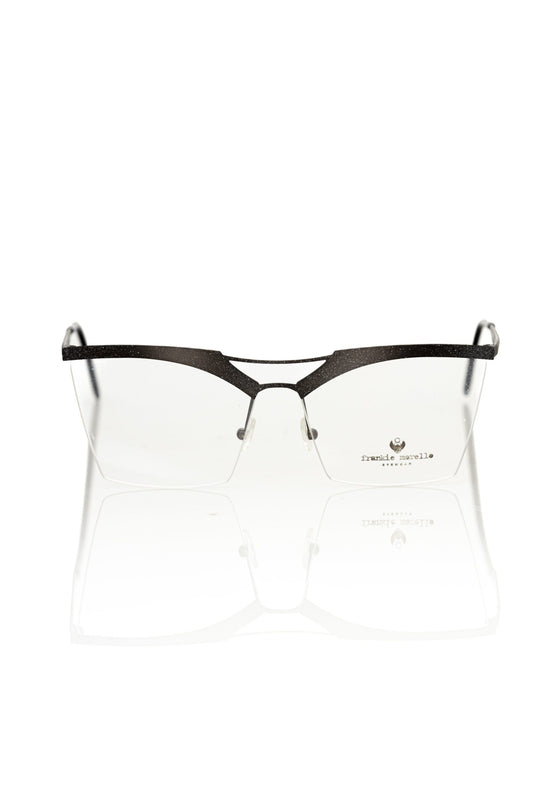 Glitter Black Metal Clubmaster Eyeglasses