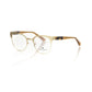 Geometric Gold-Tone Clubmaster Eyeglasses