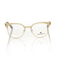 Geometric Gold-Tone Clubmaster Eyeglasses