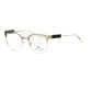Geometric Pattern Clubmaster Eyeglasses
