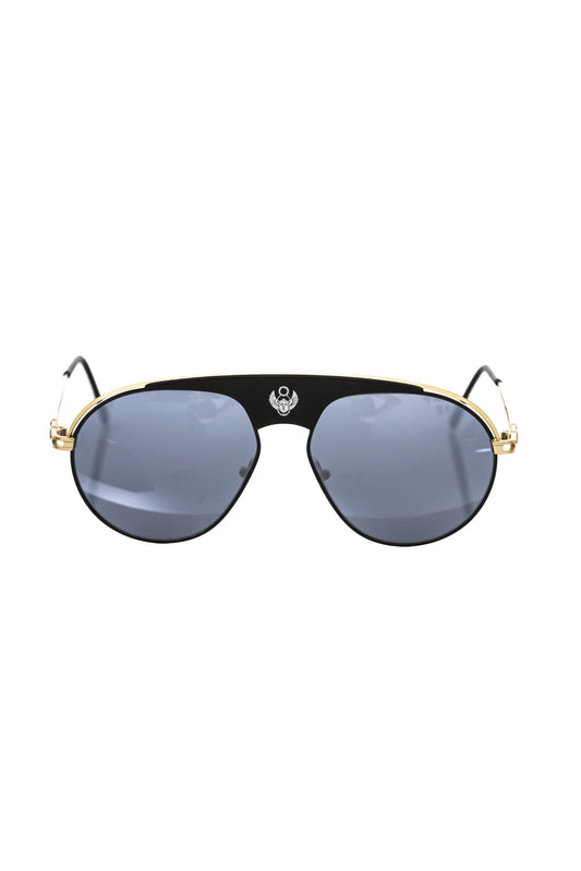 Sleek Metallic Shield Sunglasses with Smoke Gray Lens