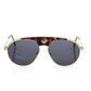 Elegant Shield Sunglasses with Havana Accent
