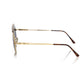 Elegant Shield Sunglasses with Havana Accent