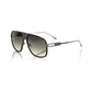 Elegant Shield Sunglasses with Havana Profile