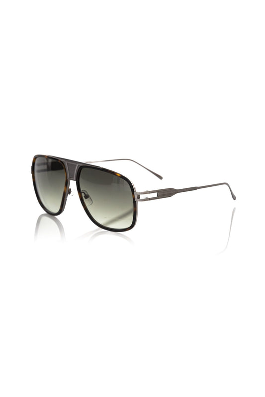 Elegant Shield Sunglasses with Havana Profile