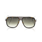 Elegant Shield Sunglasses with Havana Profile