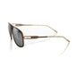 Elegant Shield Sunglasses with Gold Accents