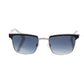 Elegant Clubmaster Black Leather Sunglasses