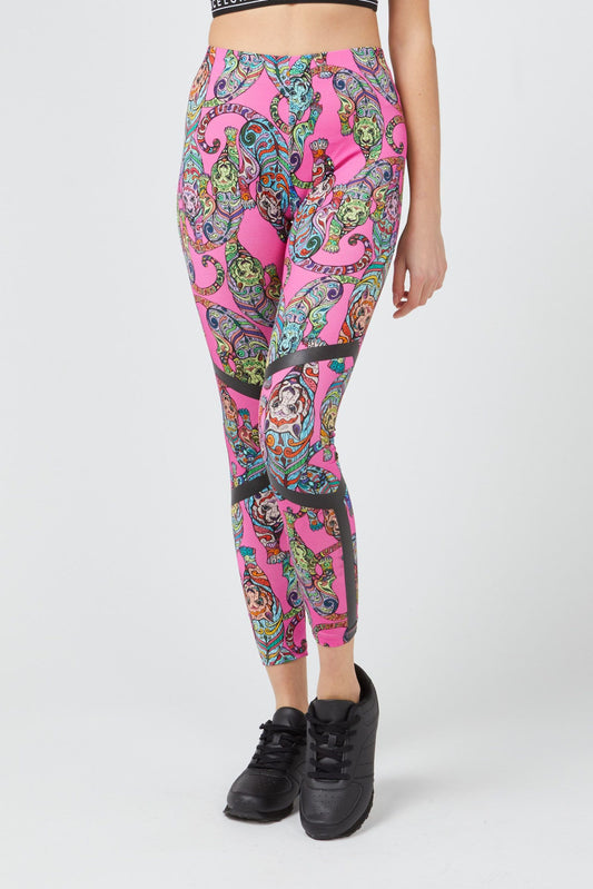 Chic Fuchsia Patterned Leggings