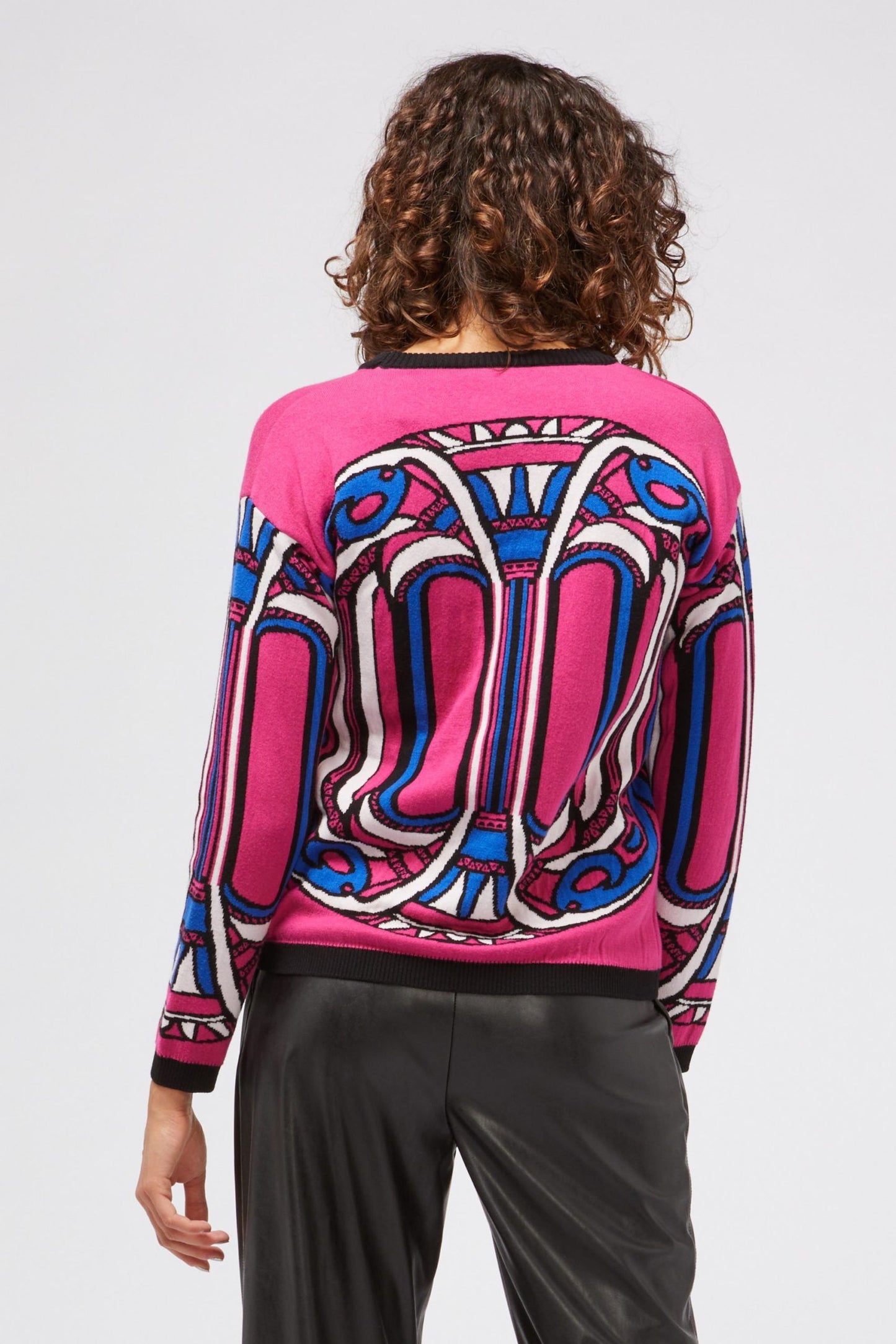 Vibrant Fuchsia Long-Sleeved Sweater