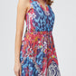 Fuchsia Floral Fantasy Sleeveless Long Dress