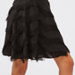 Elegant Black Fringed Skirt