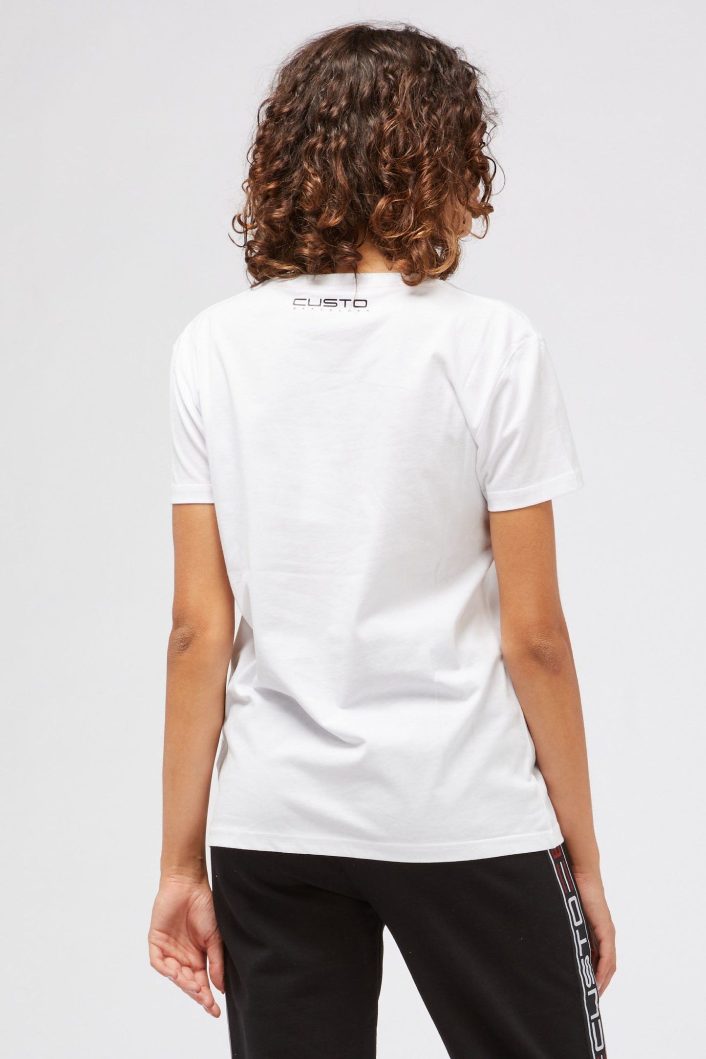 Chic White Tee with Signature Front Print