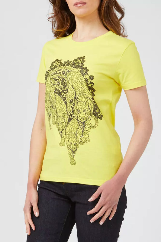 Sunshine Yellow Front Print Tee