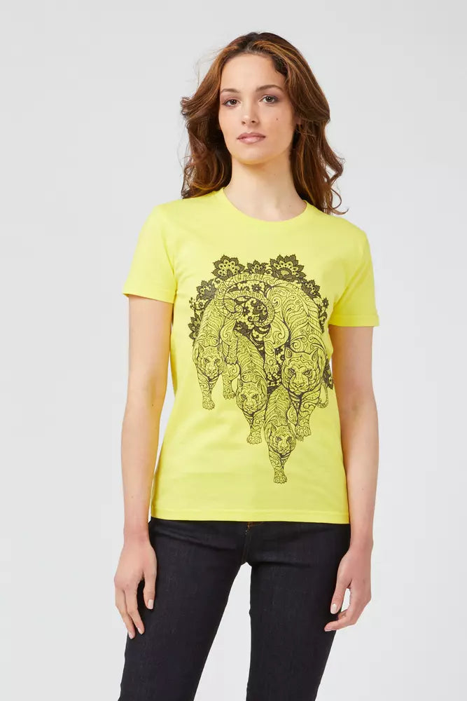 Sunshine Yellow Front Print Tee