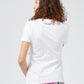Chic Printed White Tee with Logo Detail