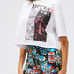 Chic Croptop Tee with Exclusive Print