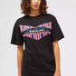 Chic Black Cotton Tee with Artistic Print