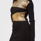 Elegant Knitted Polo Neck Dress