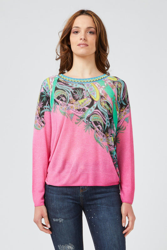 Chic Fuchsia Fantasy Lightweight Long-sleeved Shirt