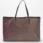 Glittering Gold Shoulder Bag with Lacquered Handle