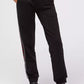 Chic Black Sweatpants with Logo Side Bands
