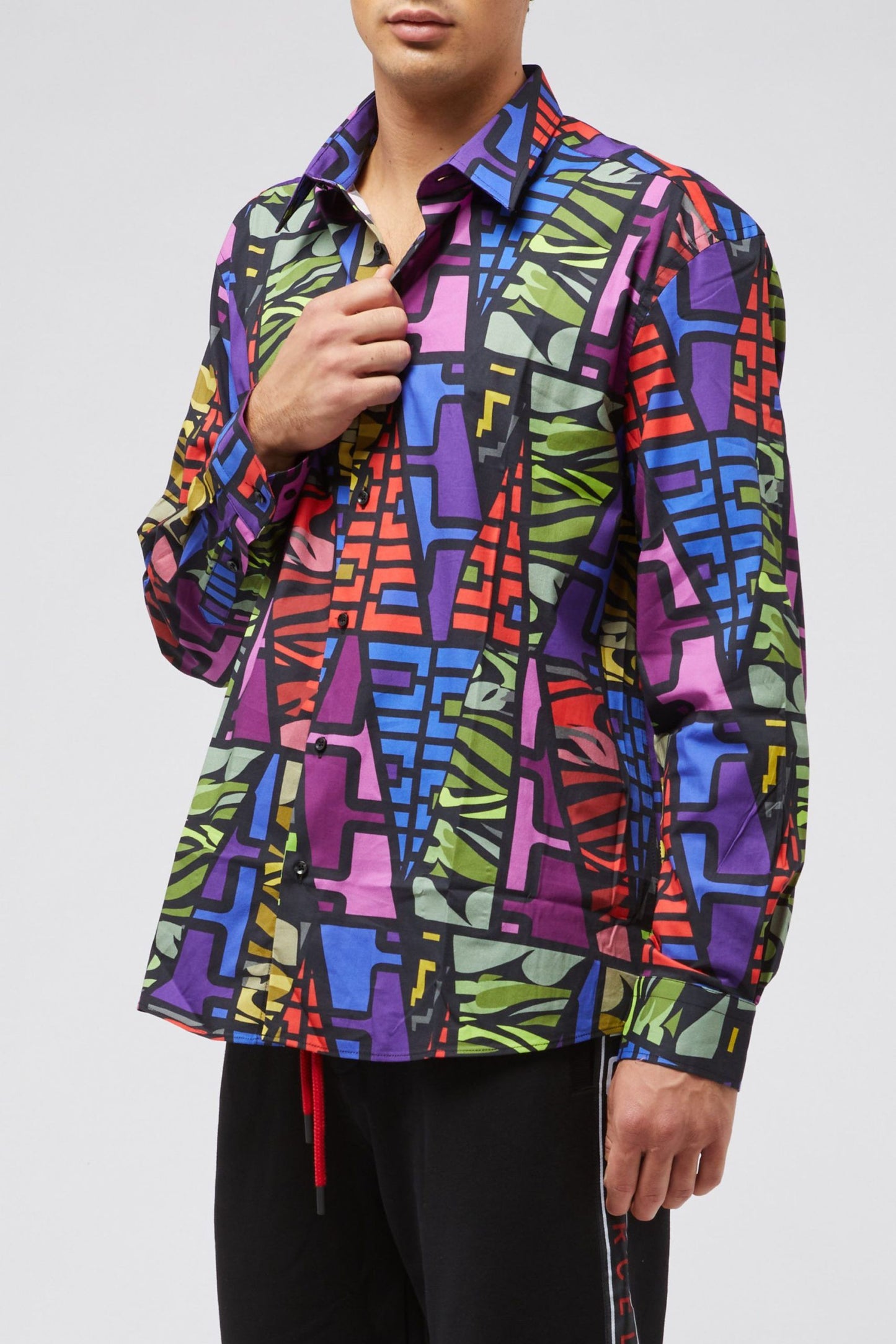 Eccentric Chic Multicolor Long Sleeve Shirt