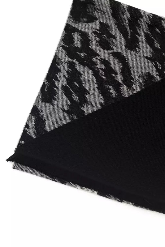 Elegant Animalier Fantasy Wool-Blend Scarf