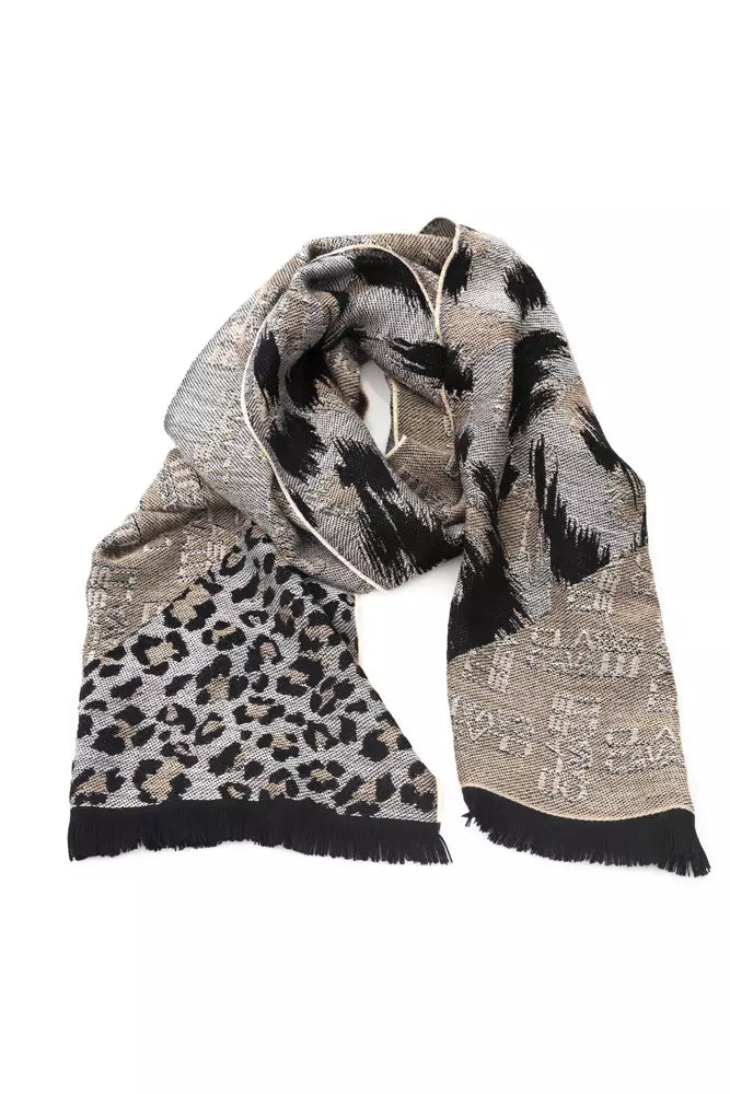 Chic Animalier Wool-Blend Scarf