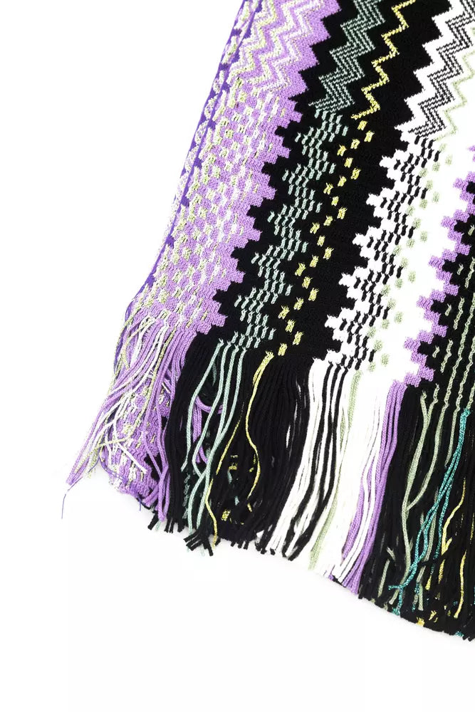 Geometric Fantasy Fringed Scarf