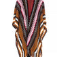 Elegant Geometric Fringed Poncho