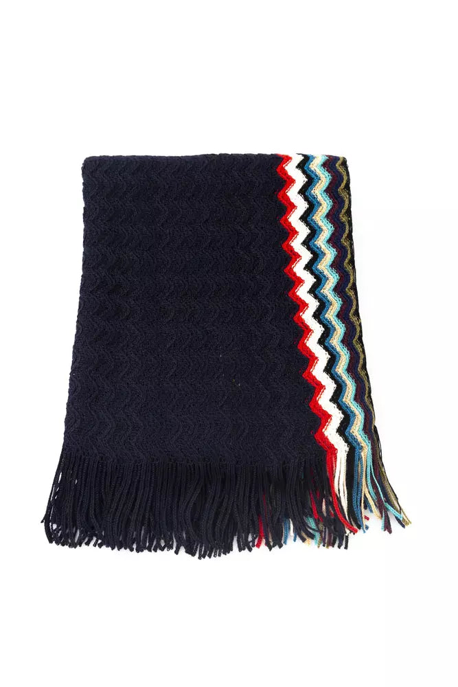 Geometric Fantasy Fringed Scarf in Multicolor