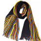 Elegant Geometric Multicolor Fringed Scarf