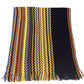 Elegant Geometric Multicolor Fringed Scarf