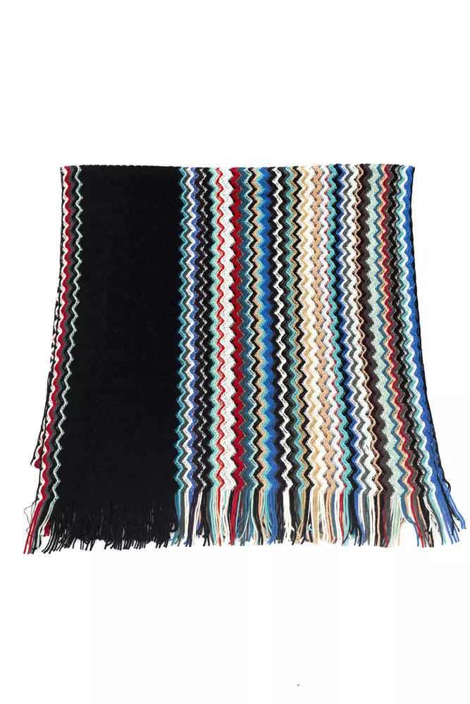 Geometric Fantasy Fringed Scarf Multicolor