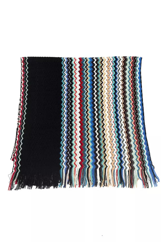 Geometric Fantasy Fringed Scarf Multicolor