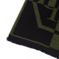 Plush Fringed Logo Scarf in Lush Green