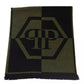 Plush Fringed Logo Scarf in Lush Green
