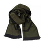 Plush Fringed Logo Scarf in Lush Green